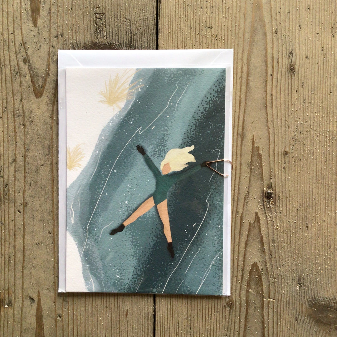 Drifting Through Winter A5 Card