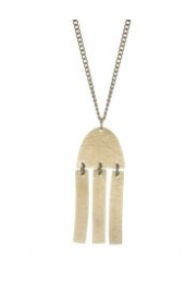 Fringe Brass Rounded Pendant