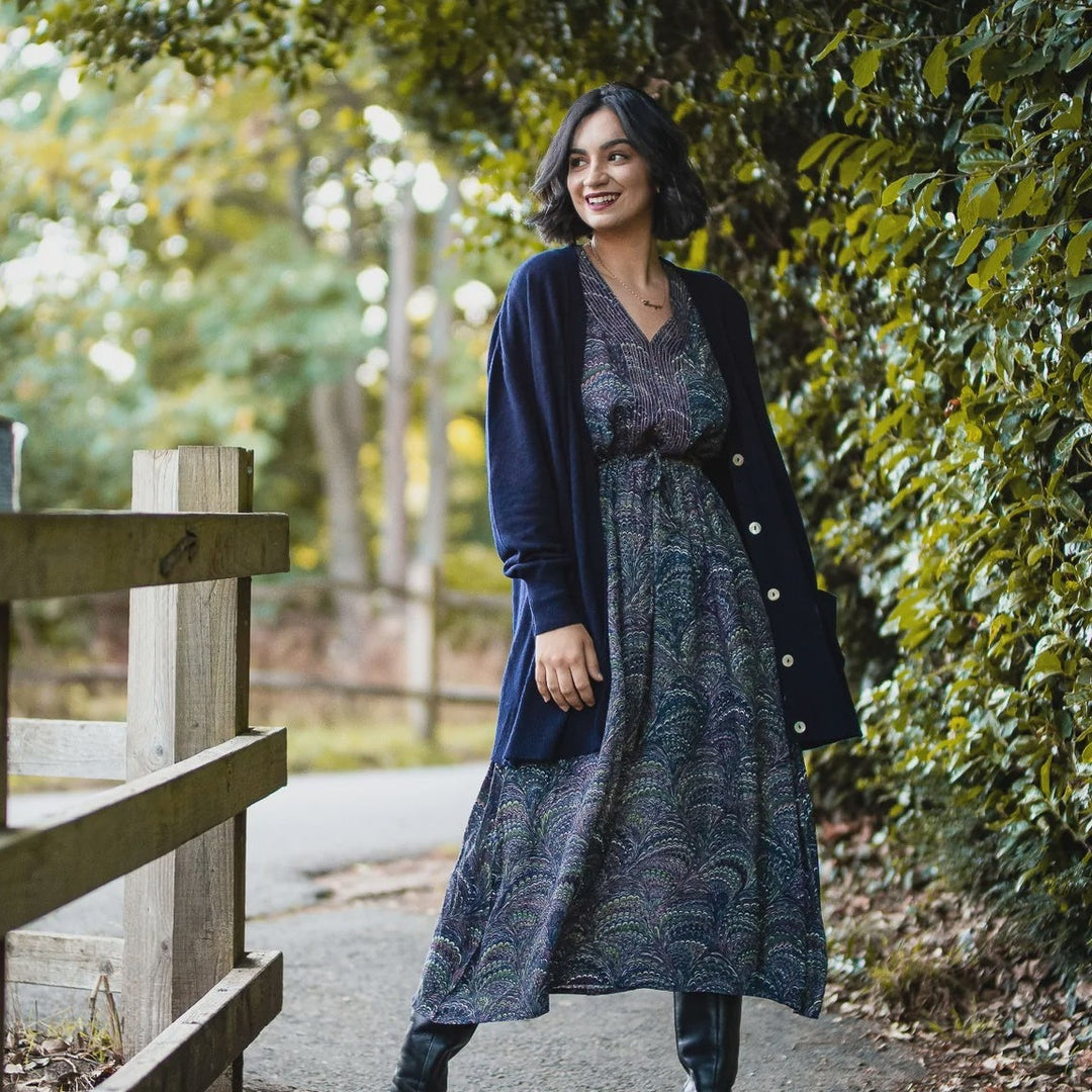 Abbi Dress Marble Indigo
