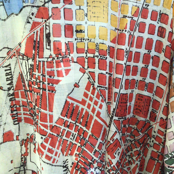 Map Scarf - Barcelona