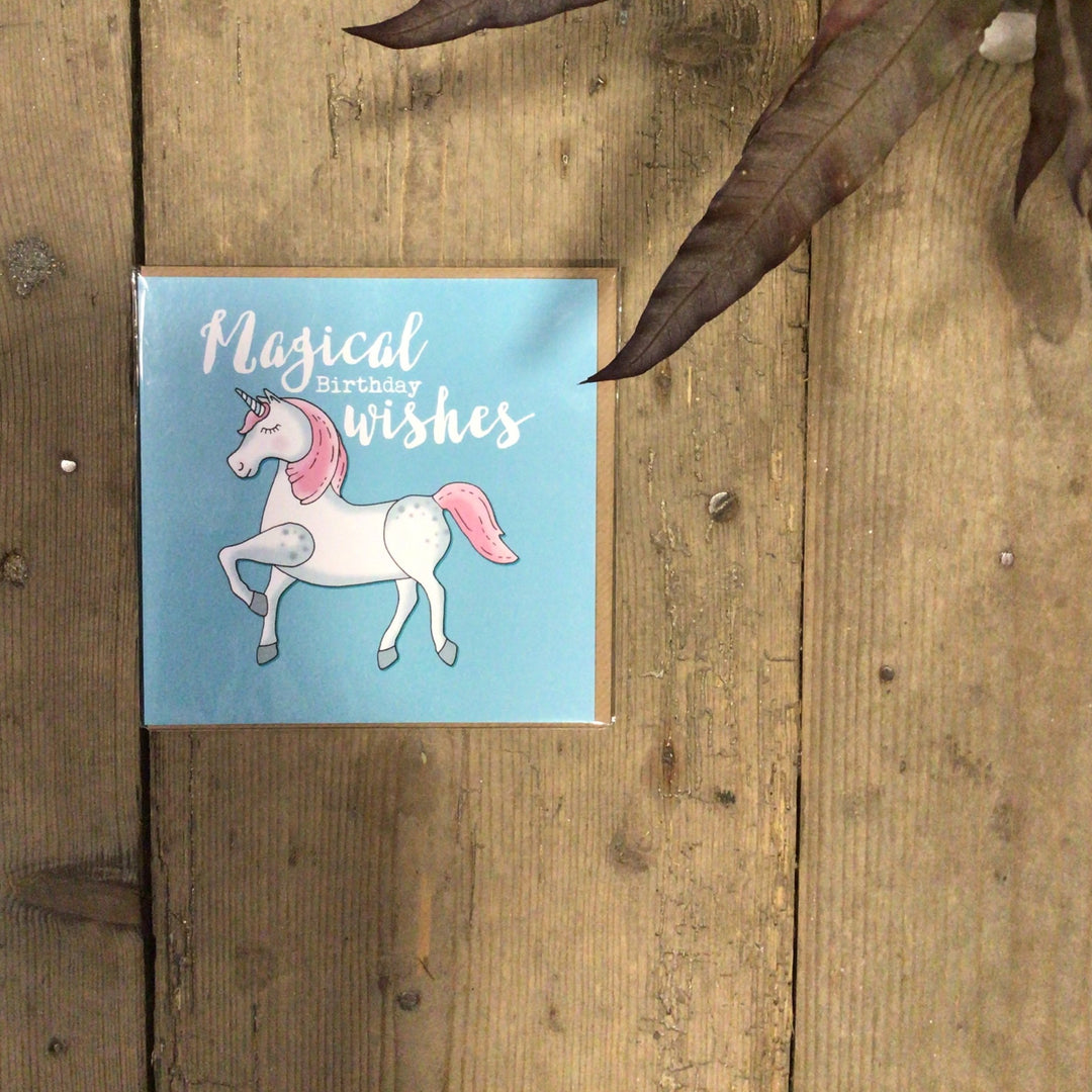 Unicorn Birthday Card windsweptgirlie