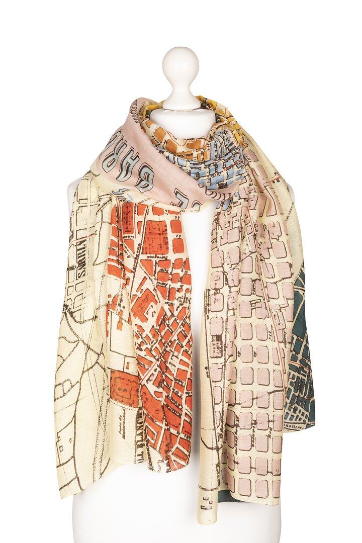 Map Scarf - Barcelona
