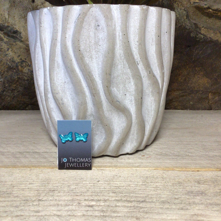 Butterfly Resin and Stainless Steel Studs