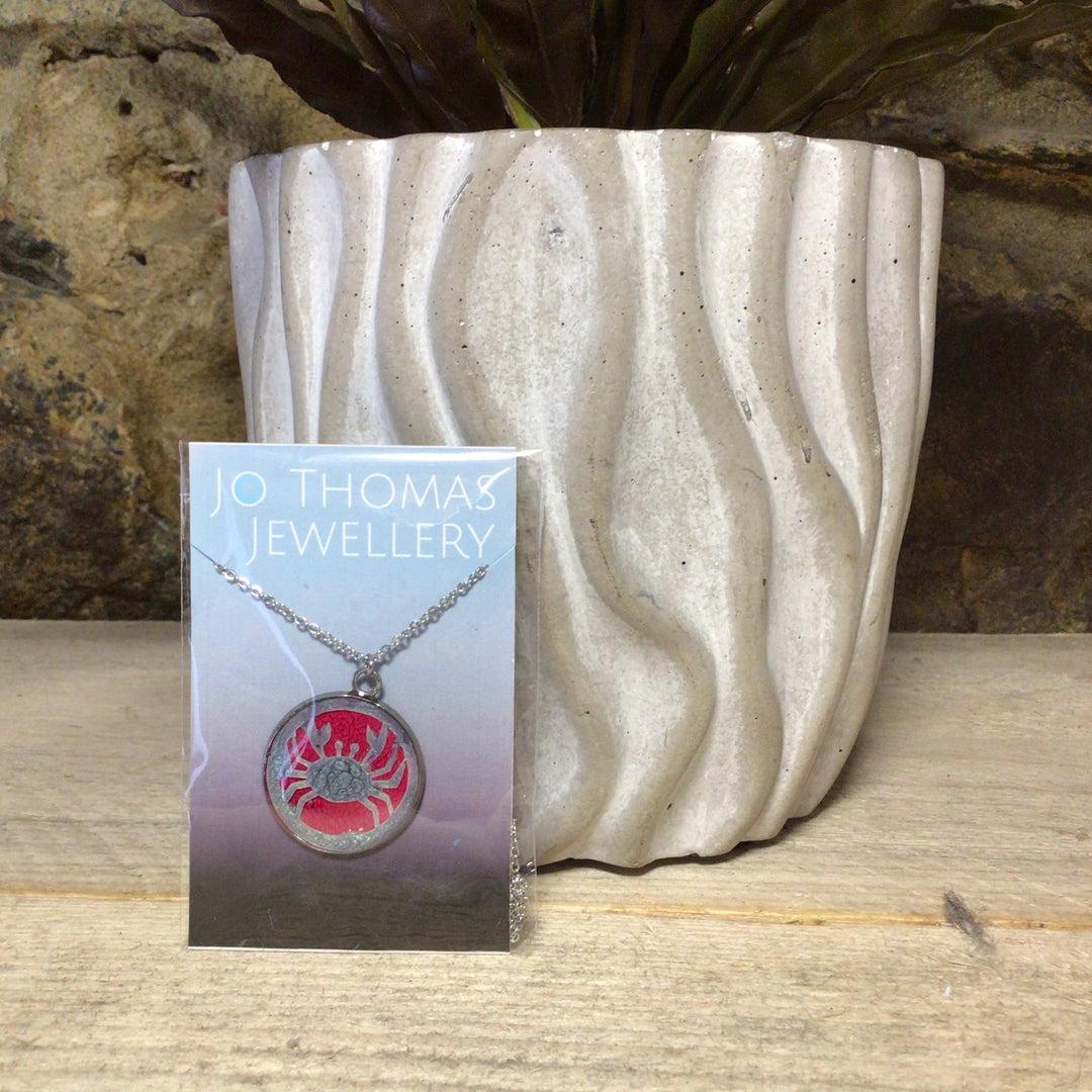 25mm Stainless Steel and Resin Pendant with Chain - Sealife Collection
