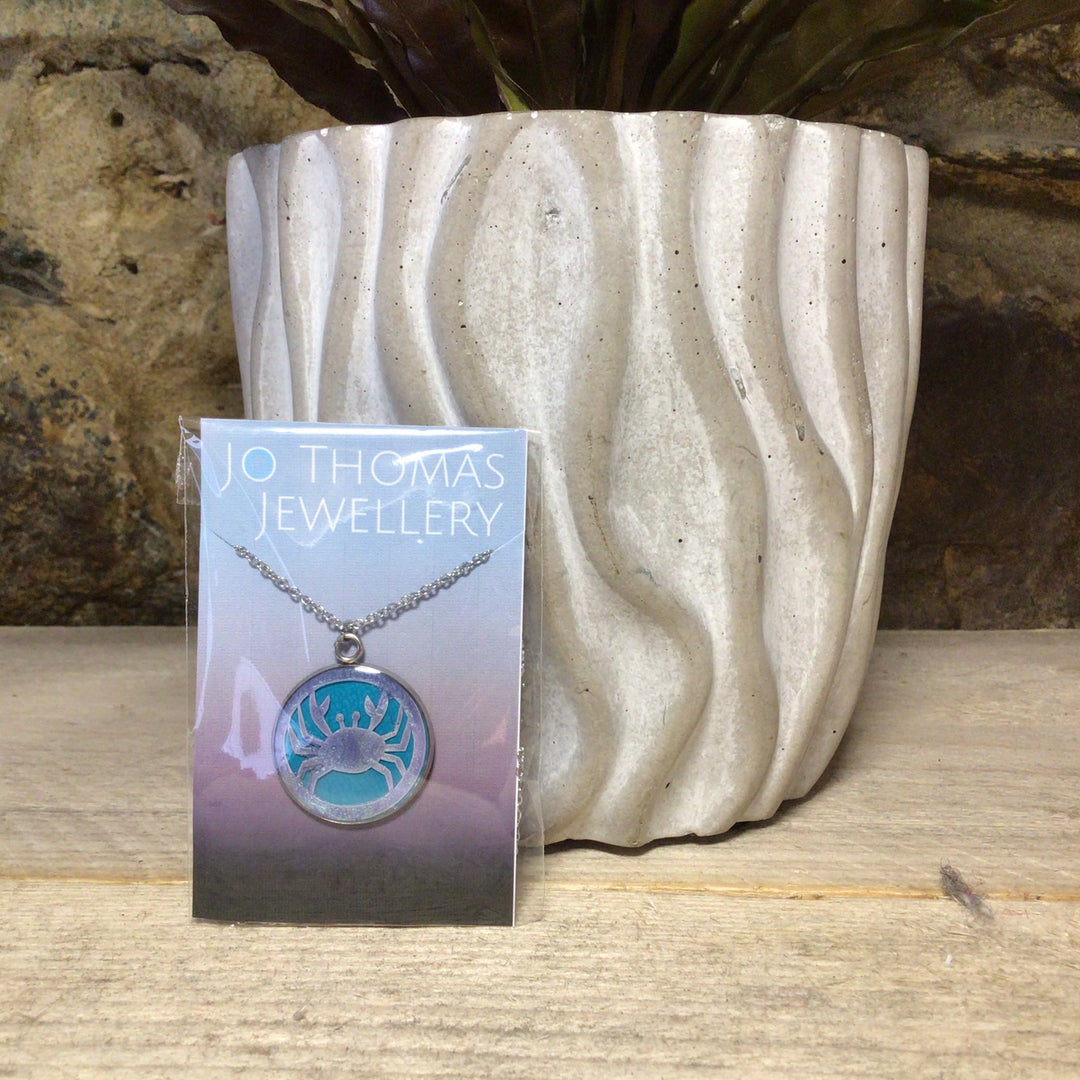 25mm Stainless Steel and Resin Pendant with Chain - Sealife Collection