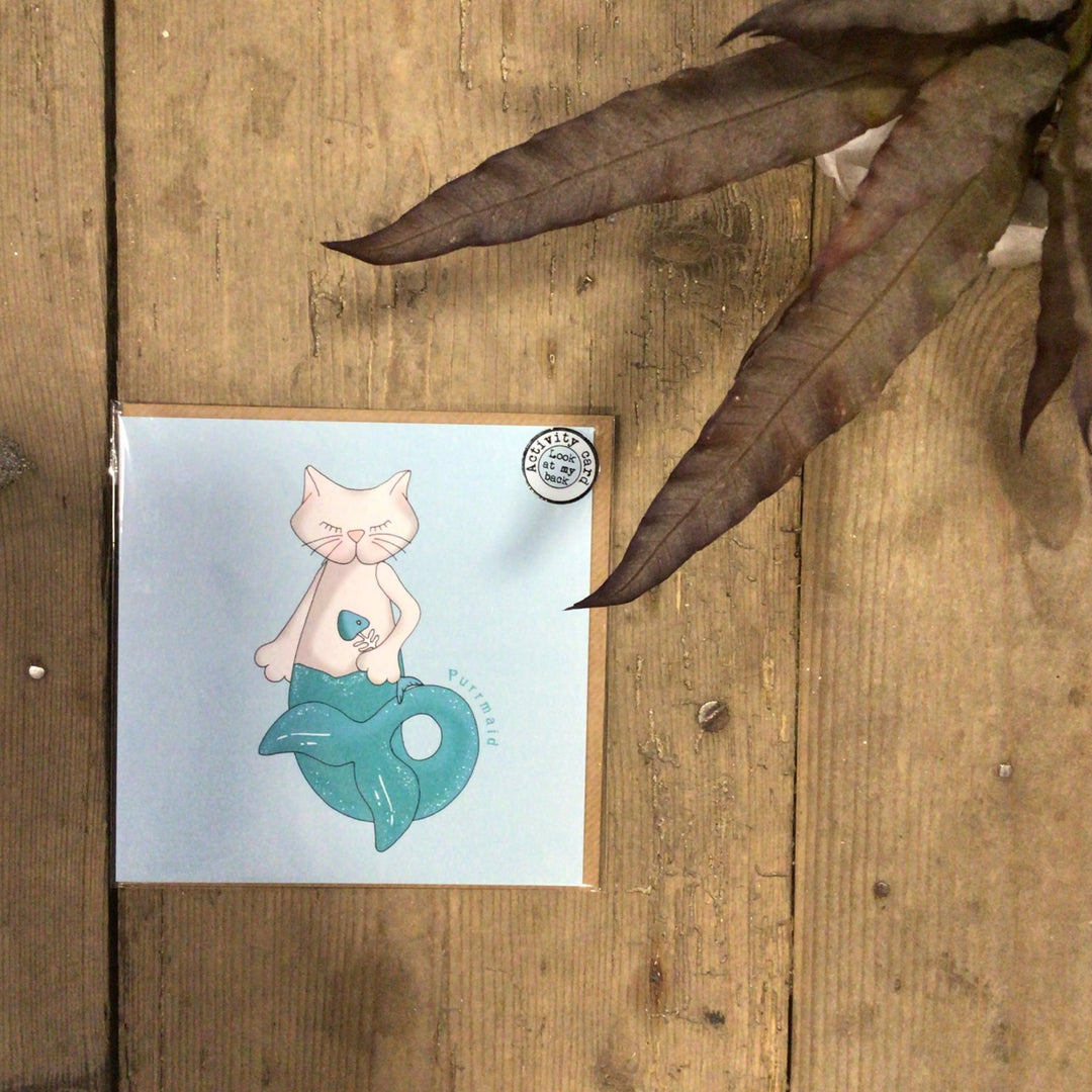 Purrmaid the Cat Mermaid Activity Card