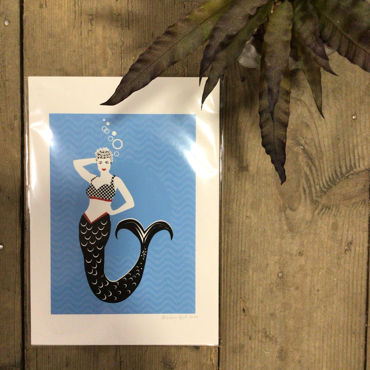 Mod Mermaid A4 Unframed Print