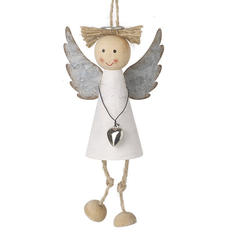 Hanging White Wooden Fairy