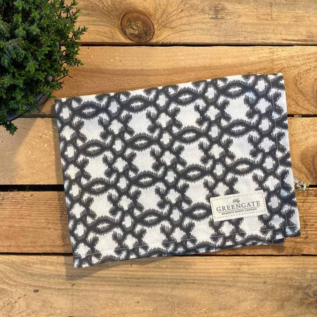 Karma Dark Grey Tea Towel