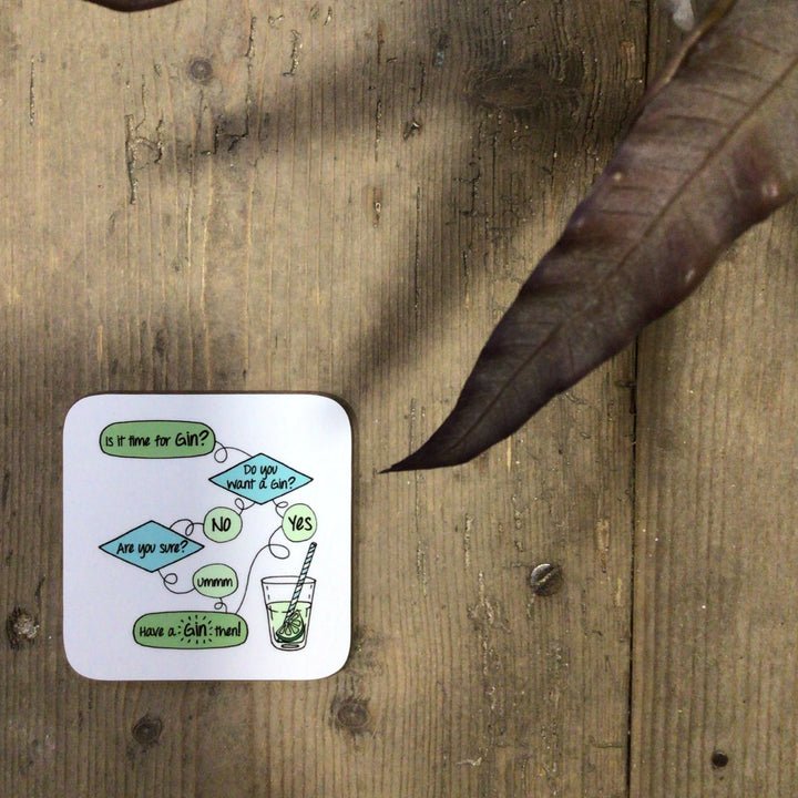 Gin Flow Chart Coaster