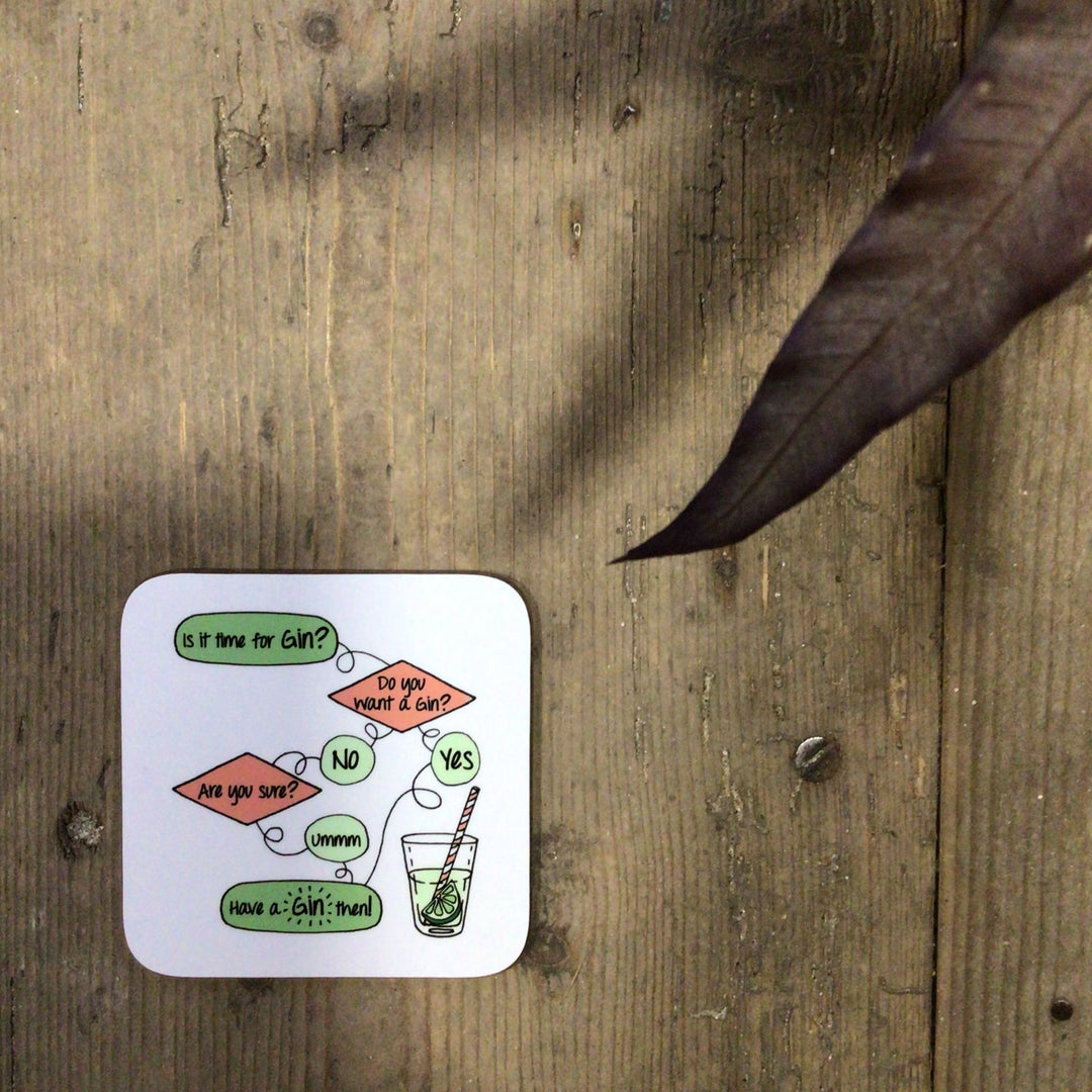 Gin Flow Chart Coaster