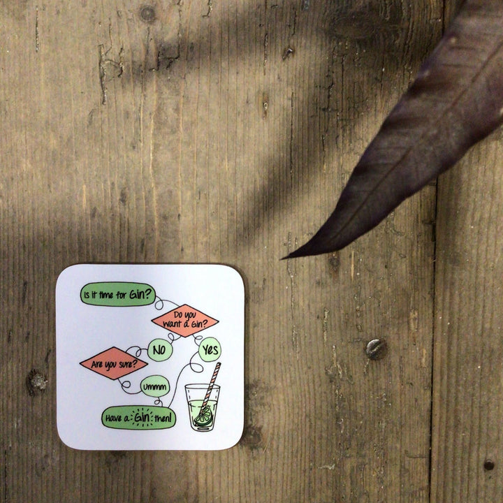 Gin Flow Chart Coaster