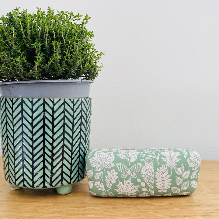 Green Garden Glasses Case