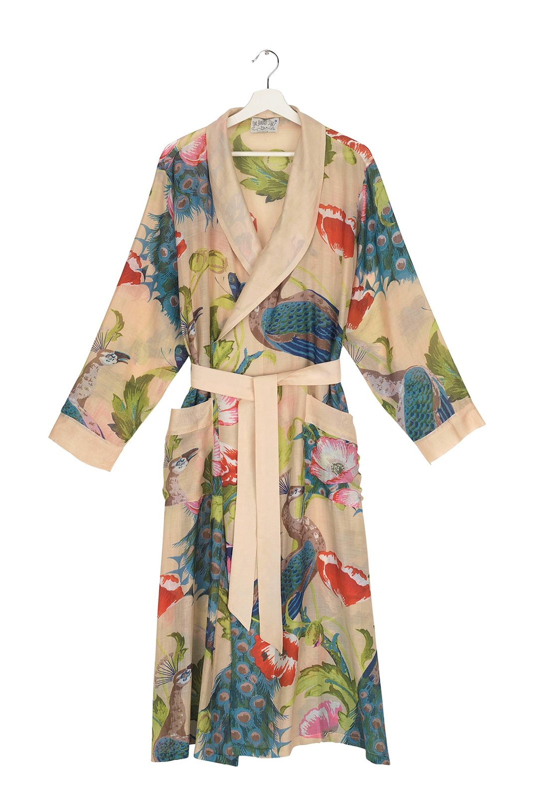 Peacocks and Poppies Gown