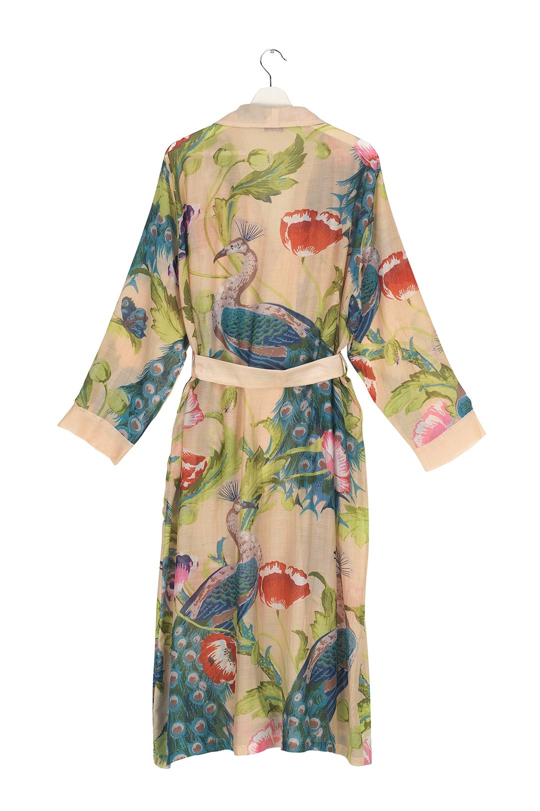 Peacocks and Poppies Gown
