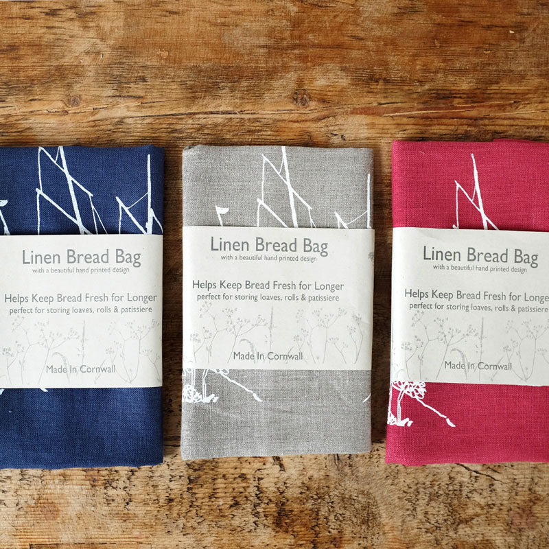 Bread Bag - Navy with white ship