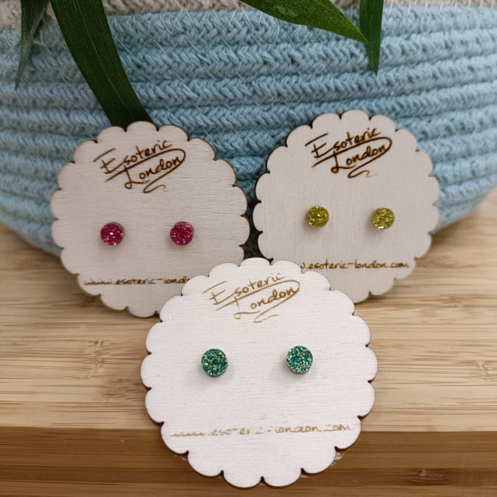 Mini Glitter Dot Studs
