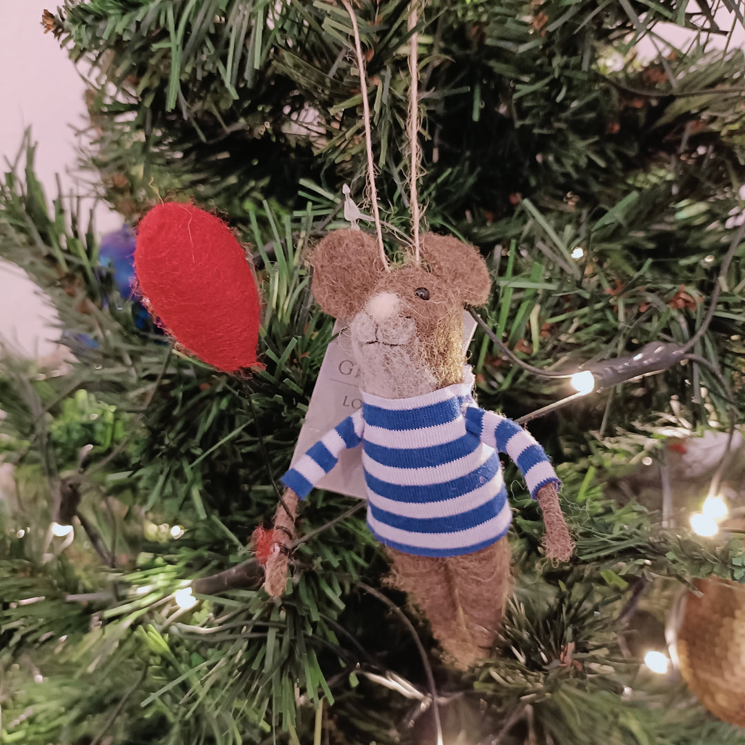 Wool Mouse in a Stripe Jumper