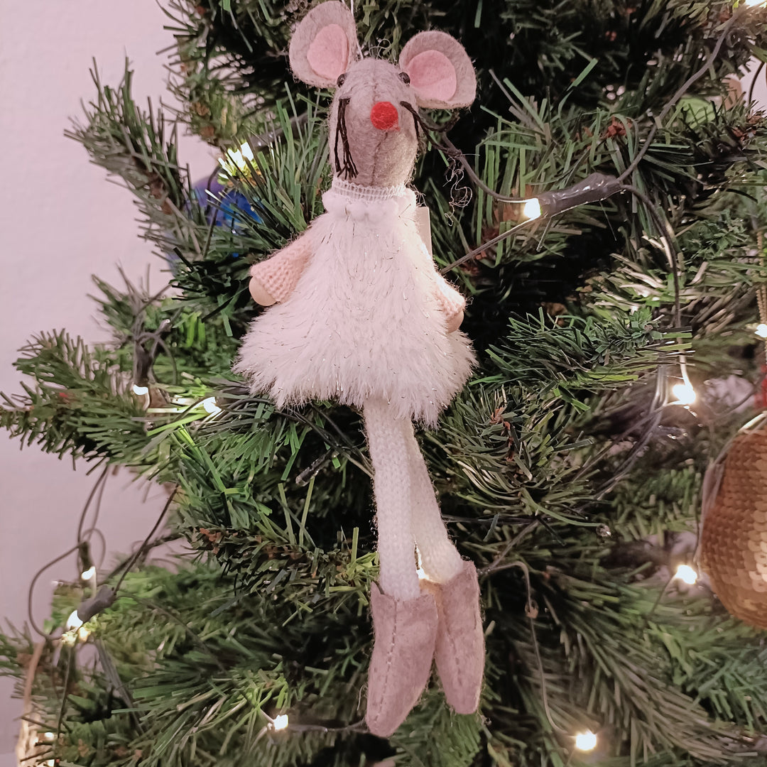 Pastel Fabric Ballerina Mouse