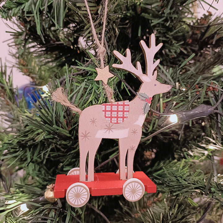 Wood Reindeer on Wheels
