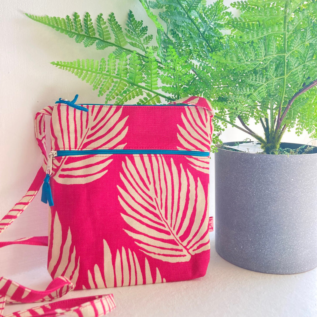 Palm Print Cross Body Purse