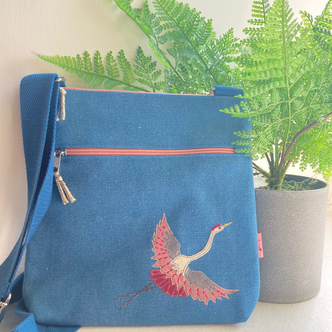 Flying Crane Cross Body Bag