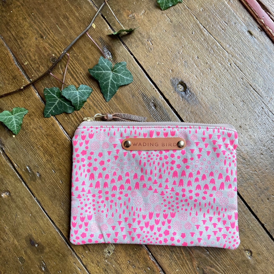 Wading Bird Floral Clutch Purse