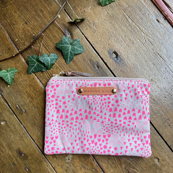 Wading Bird Floral Clutch Purse