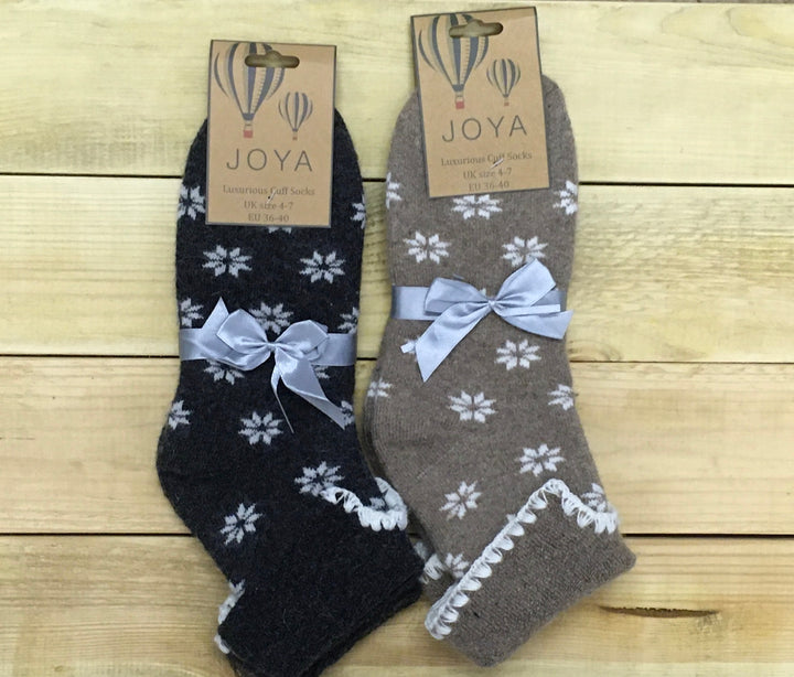 Wool Snowflake Socks