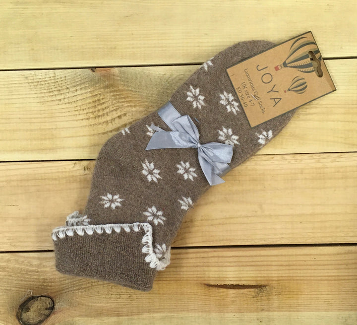 Wool Snowflake Socks