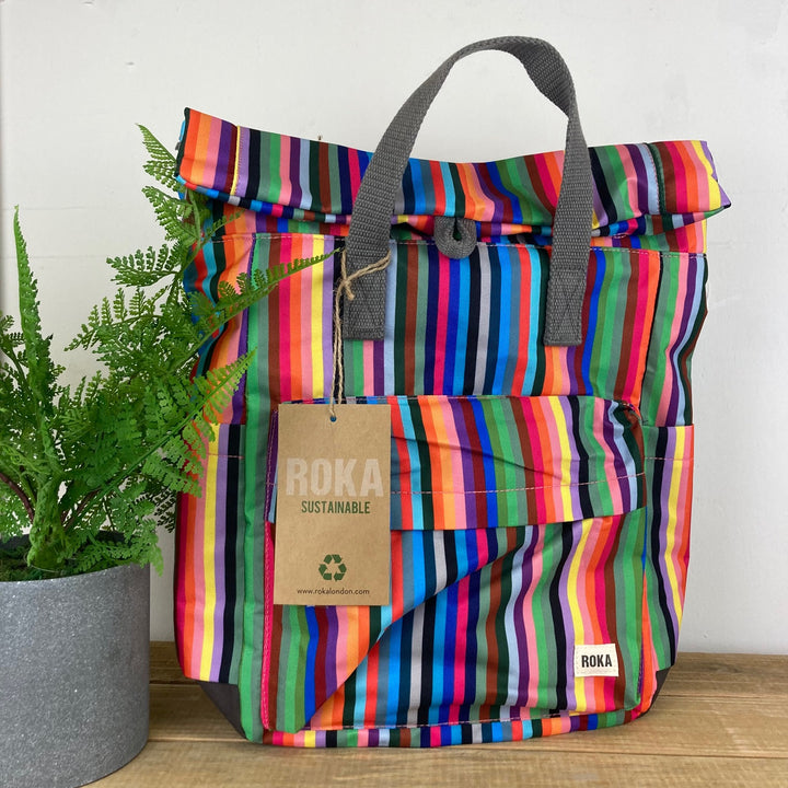 Canfield B Medium Sustainable Canvas Multi Stripe