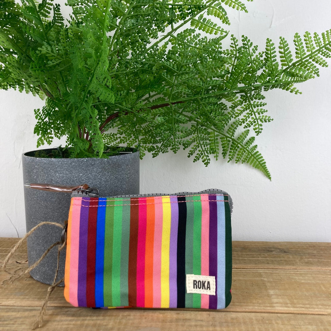 Carnaby Small Sustainable Multi Stripe Purse