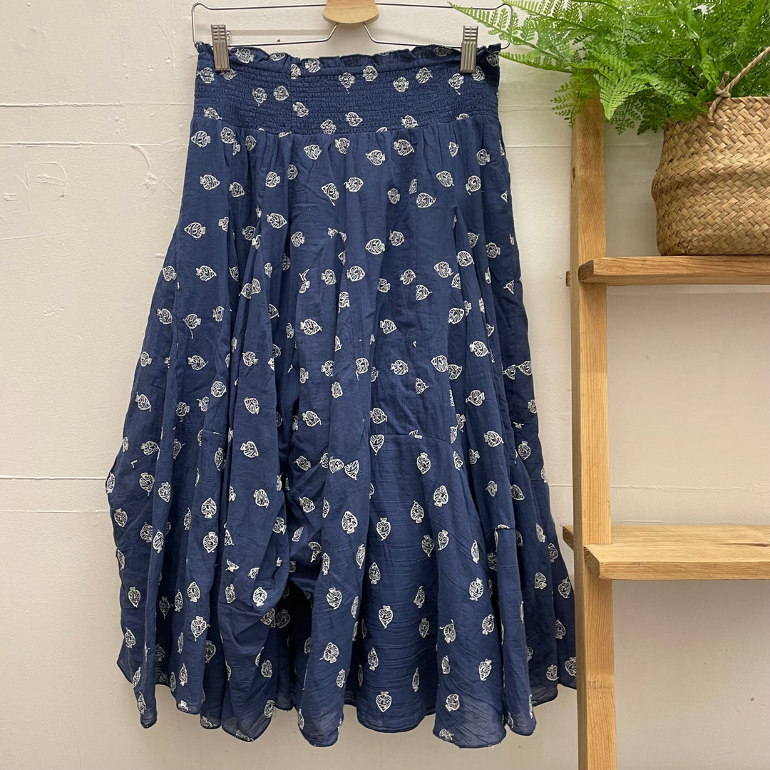Fish Embroidery Airy Fairy Skirt