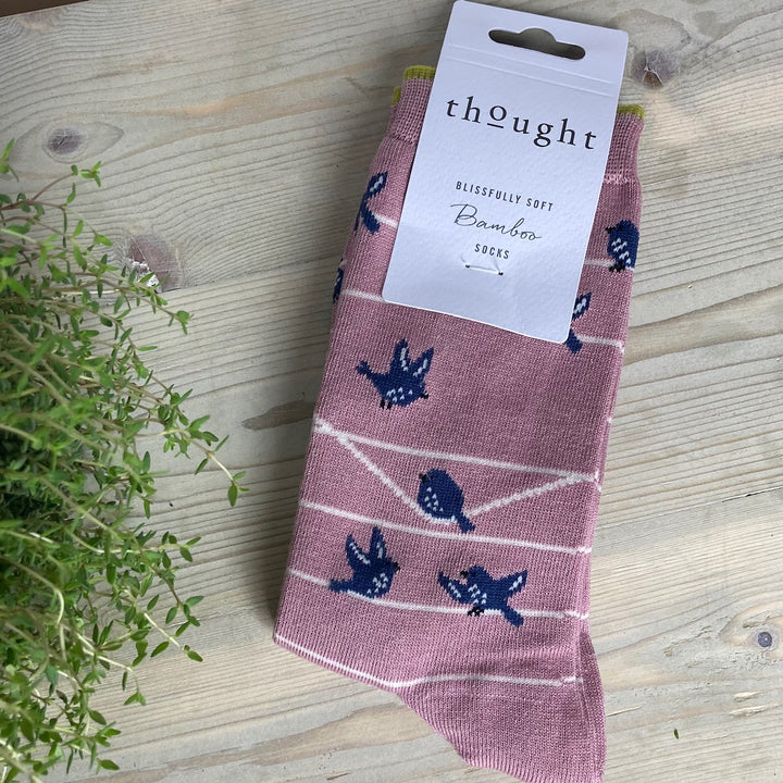 Vivian Bird Socks - Ladies