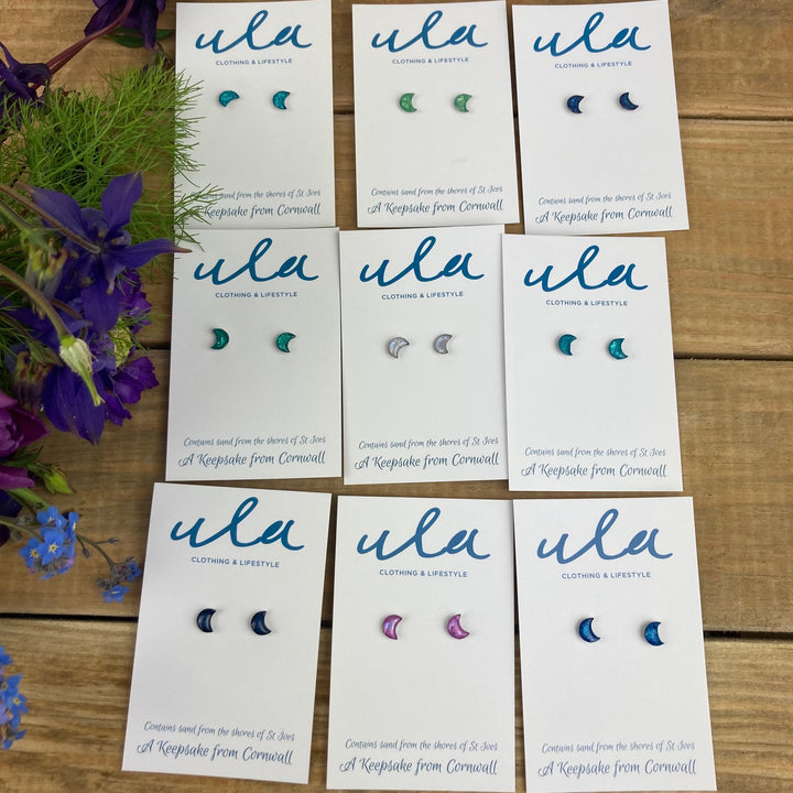 Cornish Keepsake Moon Studs