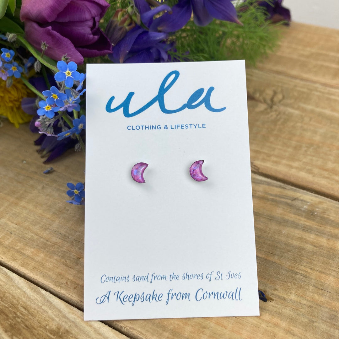 Cornish Keepsake Moon Studs