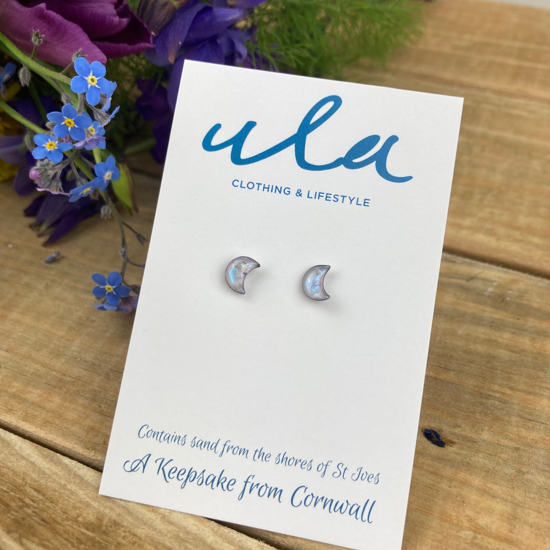 Cornish Keepsake Moon Studs