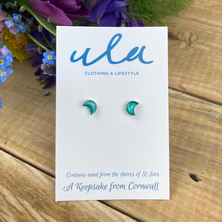 Cornish Keepsake Moon Studs