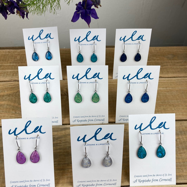 Cornish Keepsake Short Wire Teardrop Earrings