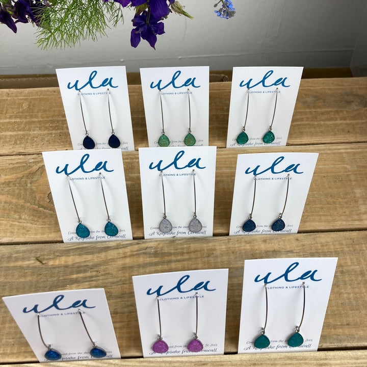 Cornish Keepsake  Long Teardrop Earring
