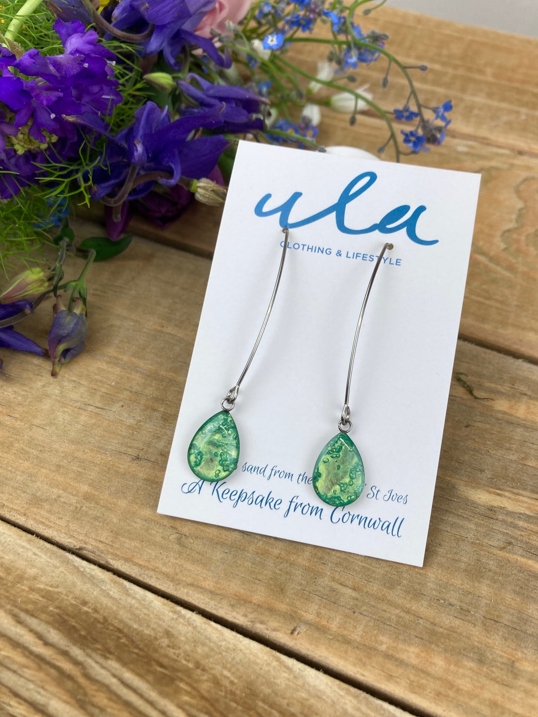 Cornish Keepsake  Long Teardrop Earring
