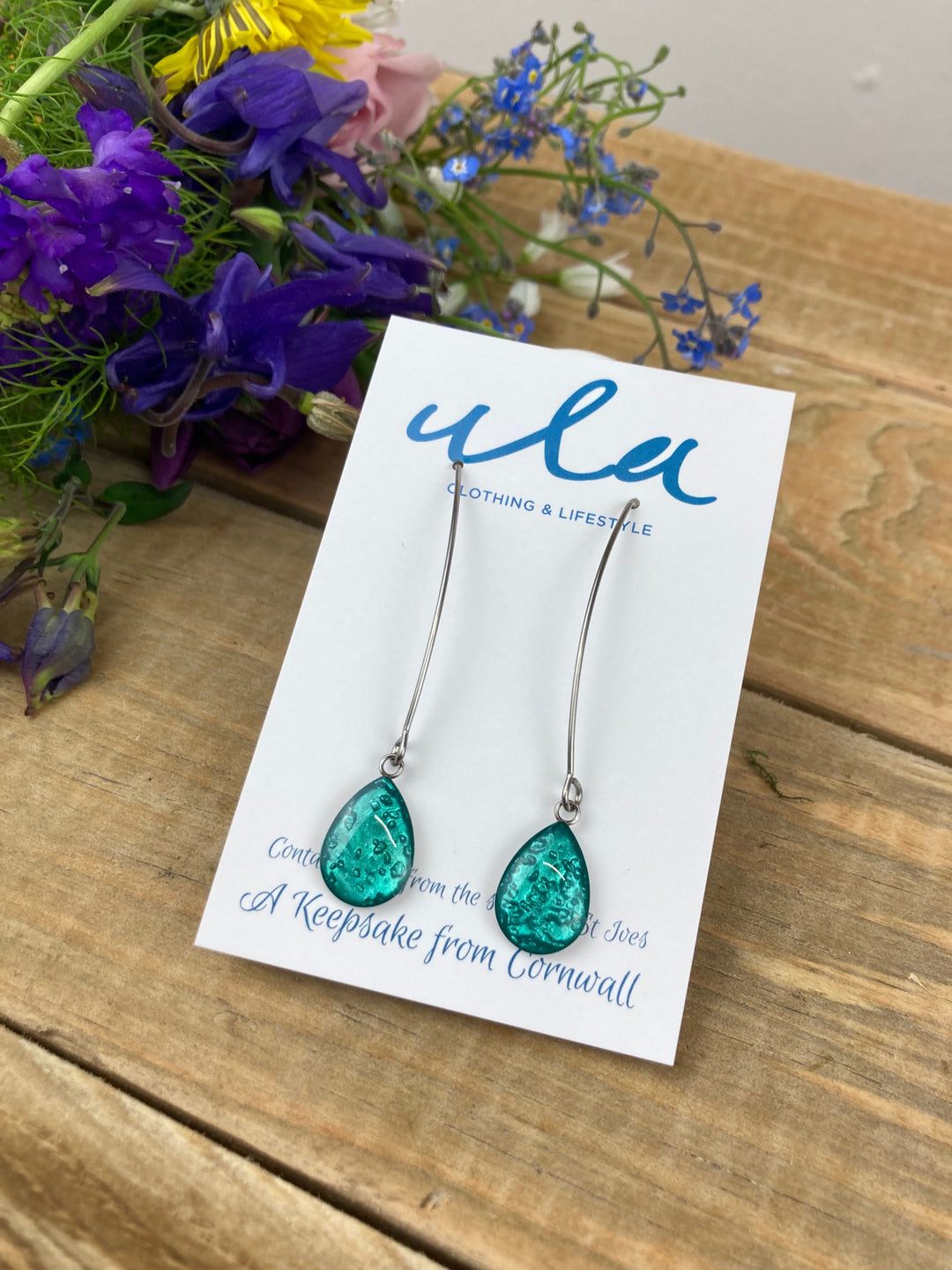 Cornish Keepsake  Long Teardrop Earring