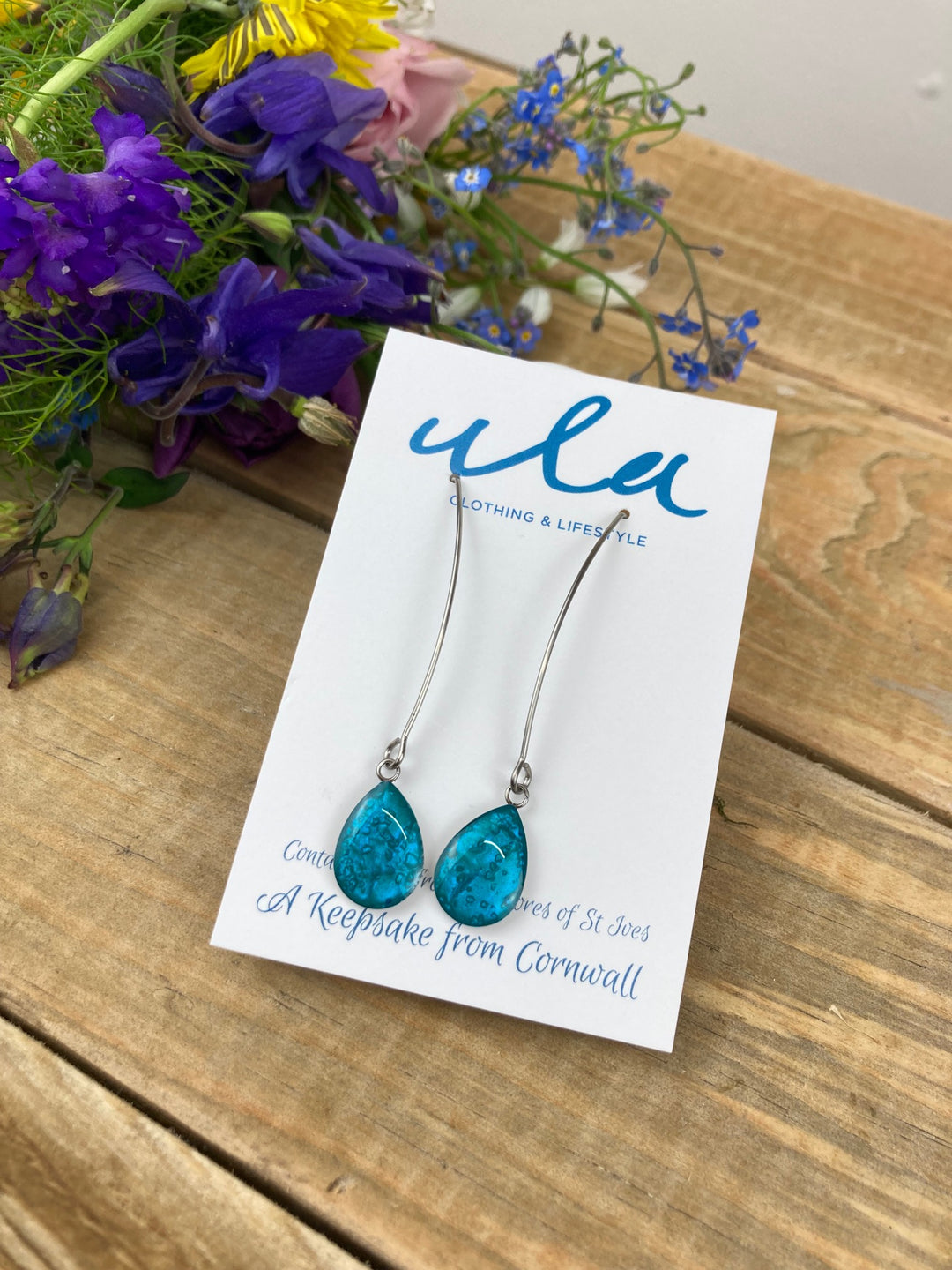 Cornish Keepsake  Long Teardrop Earring