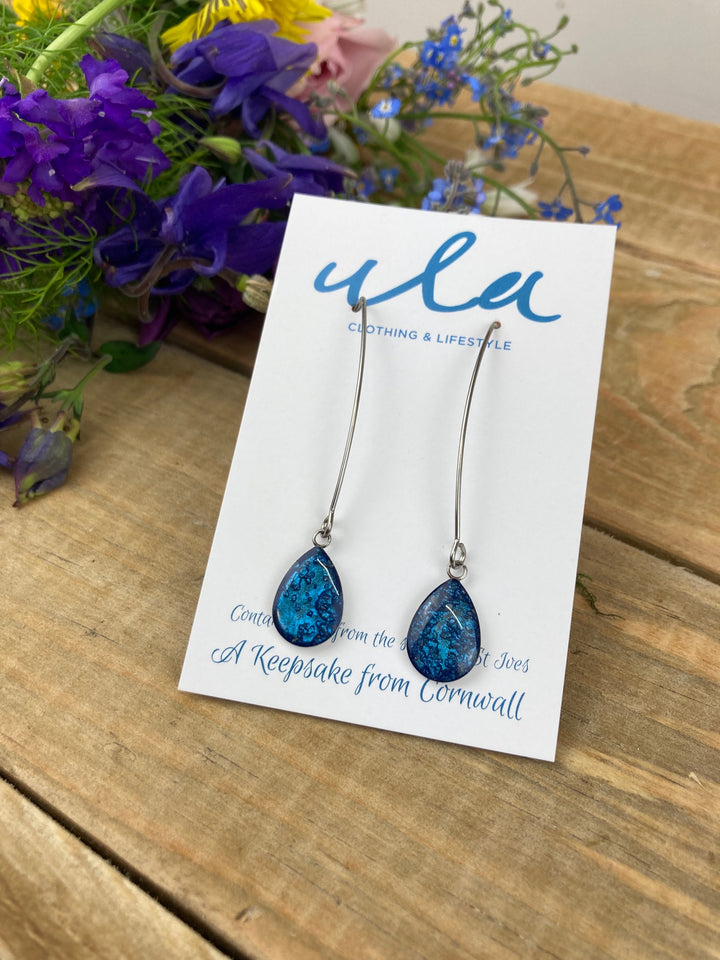 Cornish Keepsake  Long Teardrop Earring