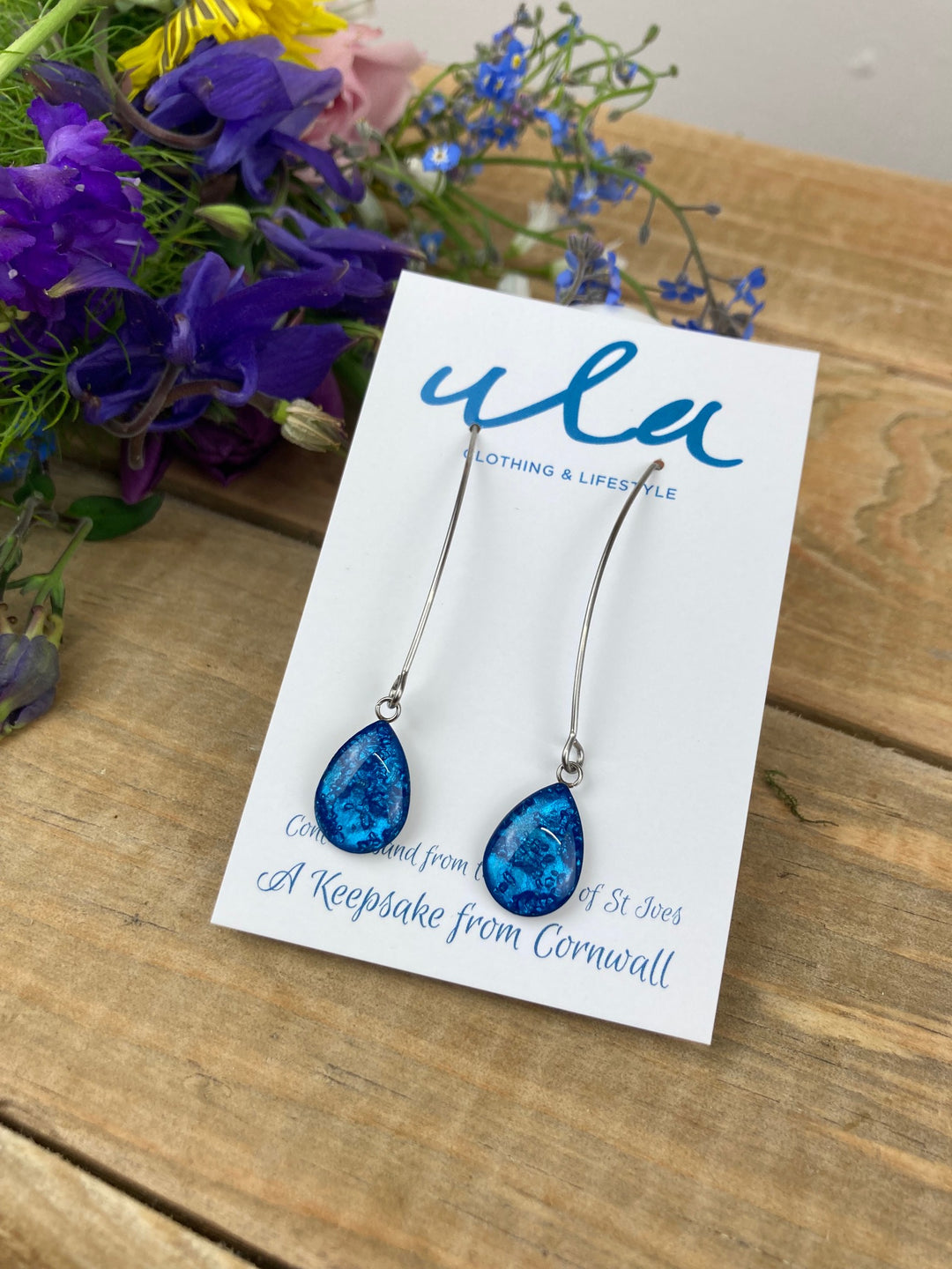 Cornish Keepsake  Long Teardrop Earring