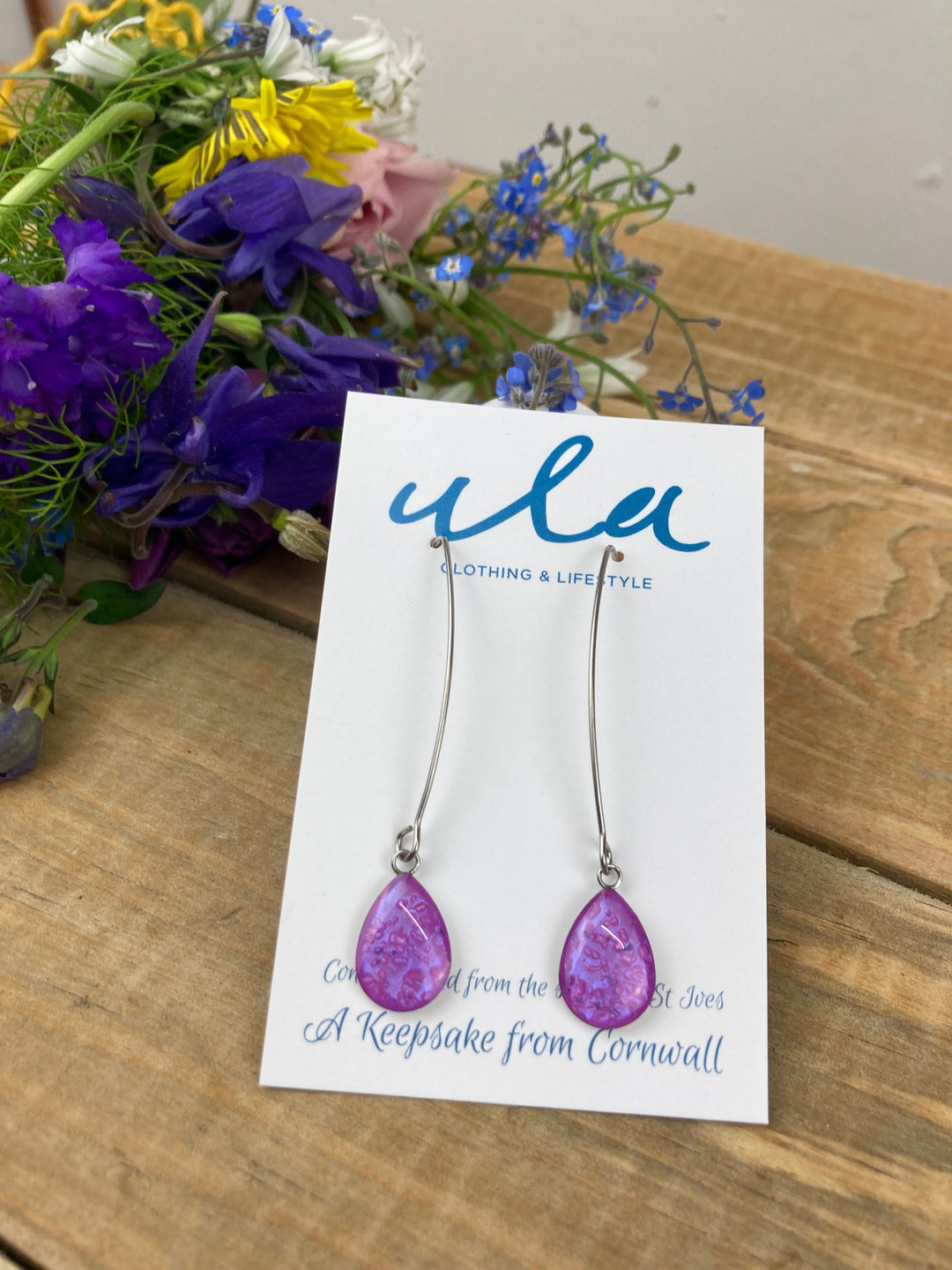 Cornish Keepsake  Long Teardrop Earring