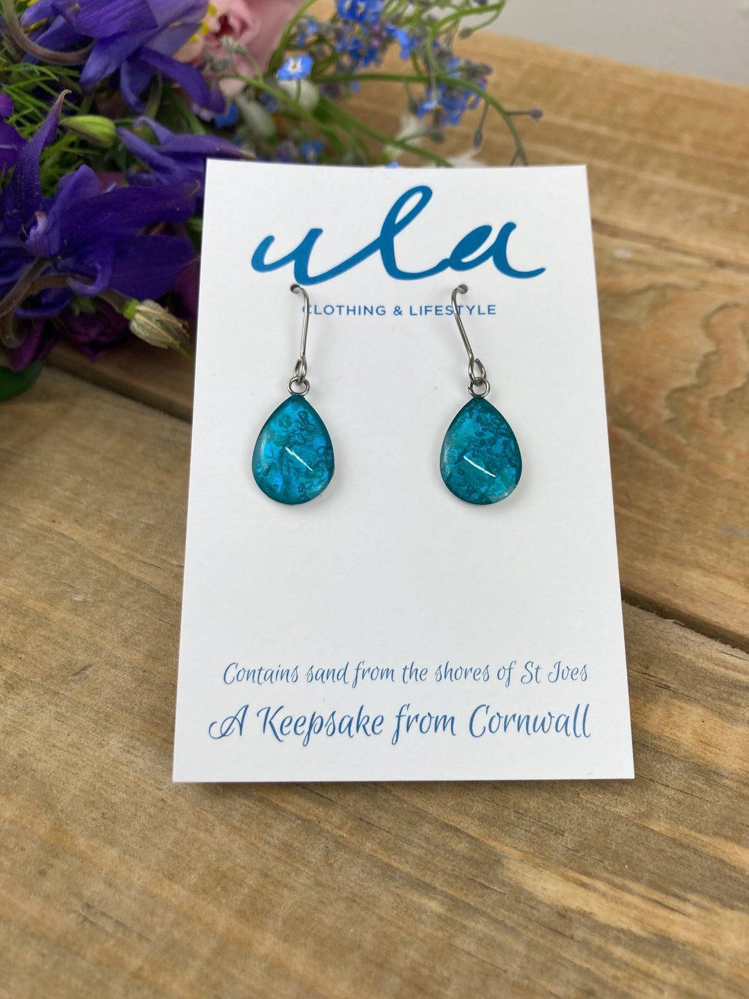 Cornish Keepsake Short Wire Teardrop Earrings