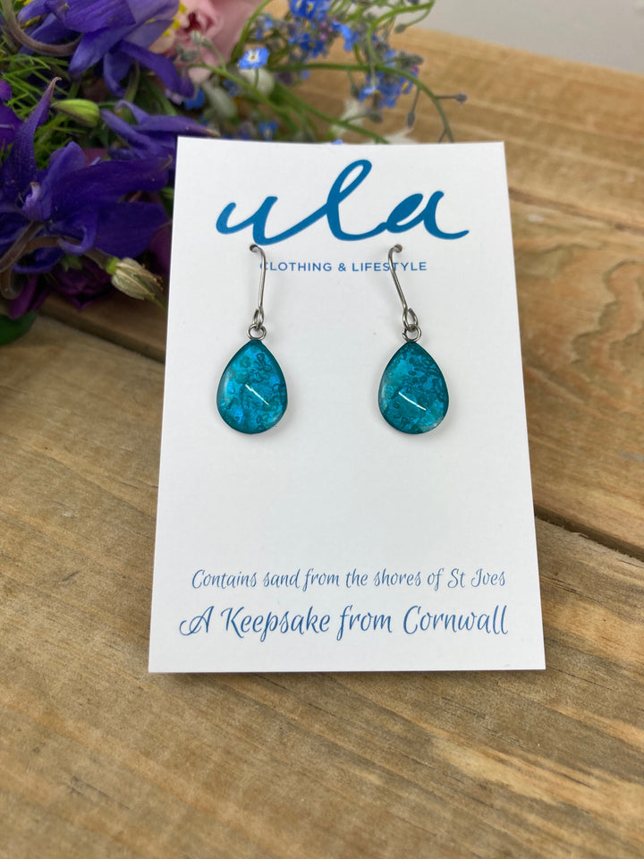 Cornish Keepsake Short Wire Teardrop Earrings
