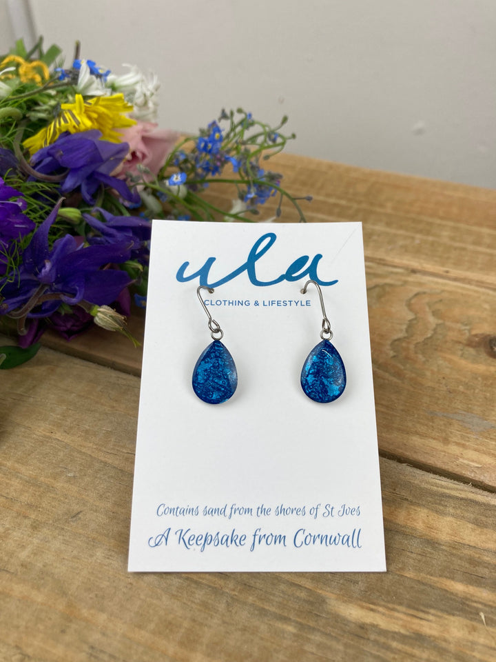 Cornish Keepsake Short Wire Teardrop Earrings