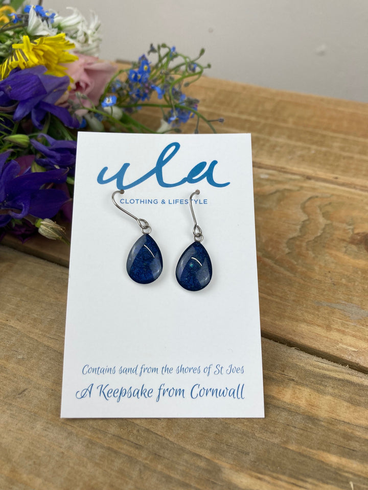 Cornish Keepsake Short Wire Teardrop Earrings